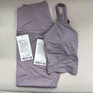 NWT SET Lululemon ALIGN HR Pant 25” Cool and ALIGN Tank Size 10 Violet Verbena